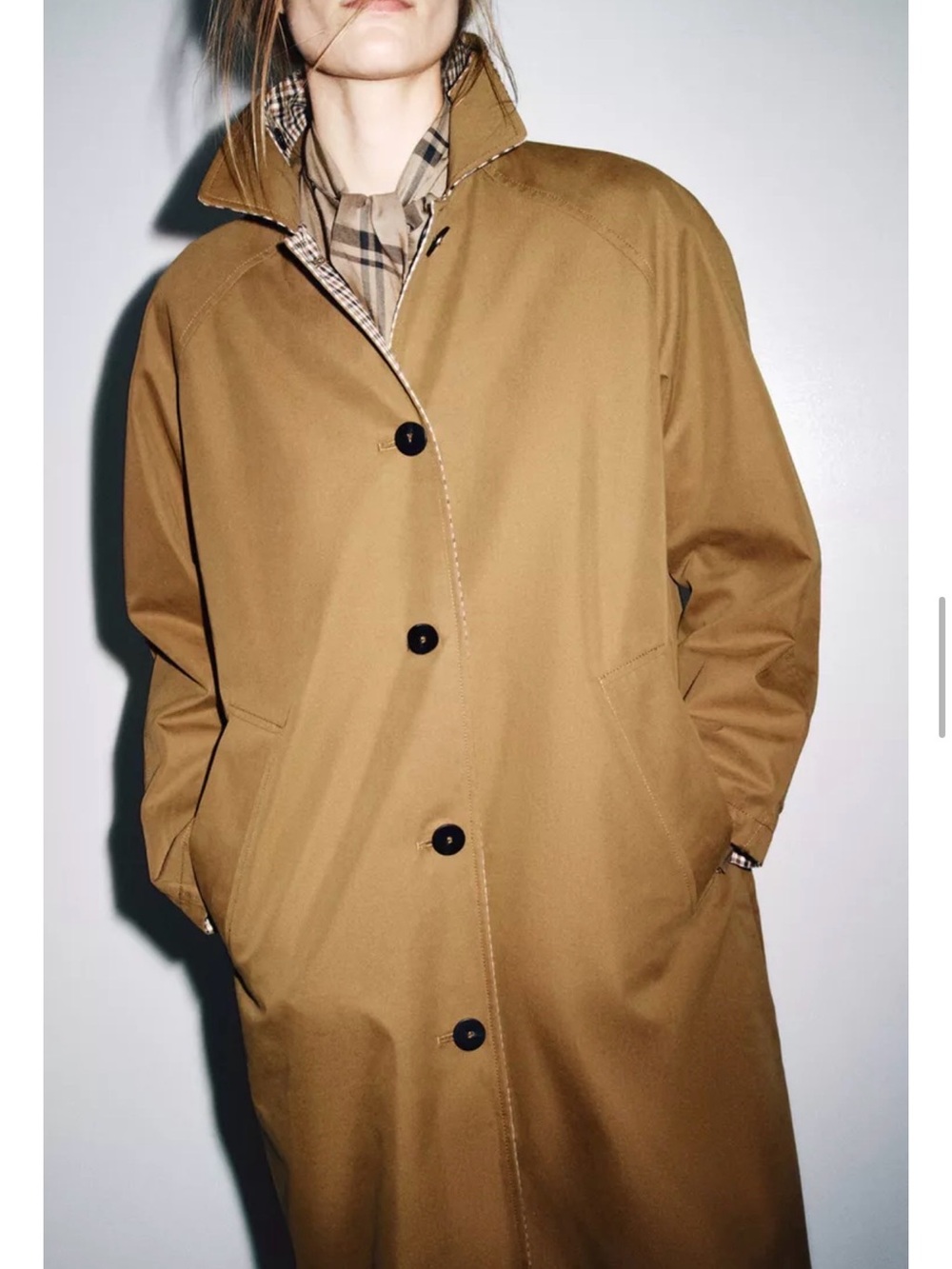 Zara collection réversible trench coat - Picture 3 of 8
